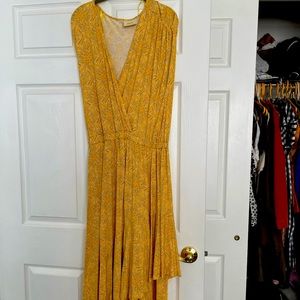Maeve yellow Sun dress, midi. Size M.